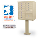 12-Door F-Spec Cluster Box Unit with Pedestal