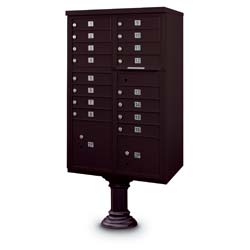 Decorative Short Pedestal with 2 Collars for CBU