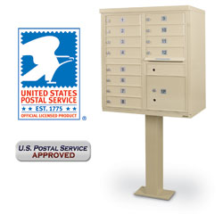 12-Door F-Spec Cluster Box Unit with Pedestal